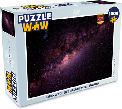 Puzzel Melkweg - Sterrenhemel - Paars - Legpuzzel - Puzzel 1000 stukjes volwassenen