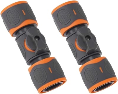 2 Stuks Tuinslang Aansluitingen, Waterstop Connector voor Tuinreiniging en Slangreparatie, Ideaal voor Besproeiingssystemen en Tuinonderhoud