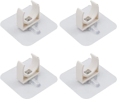 Dailygoods - 4 Stuks 25 mm Zelfklevende Plastic Pijpklemmen - 360 Verstelbare Slangklemmen
