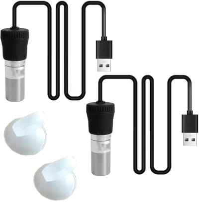 Dailygoods - 2 Stuks USB Aquariumverwarmingsstaaf voor Kleine Aquaria
