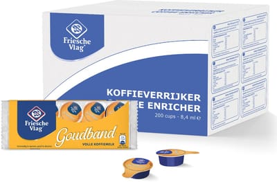 Friesche Vlag Goudband – Koffiemelk Cups – 20 x 10 x 7 ml – Voordeelverpakking