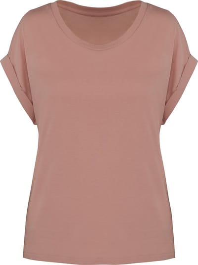 Native Spirit Ecologisch damesshirt met mouwen met omslag NS309 - Petal Rose - L