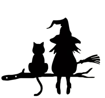Tuindecoratie Heks | Kunststof beeld | Heksen Tuinbeeld | Tuin Decoratie Voor Buiten | Tuin Wanddecoratie dierenbeeld | Tuin Decoratie | 15*20 cm tuinsteker | Halloween Decoratie