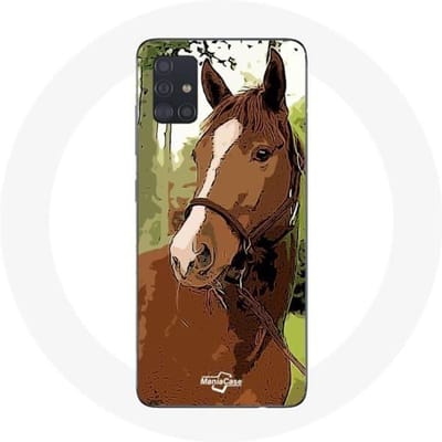 Hoesje - Samsung - Galaxy A51 - Bruin - Paardenras - Hard bruin