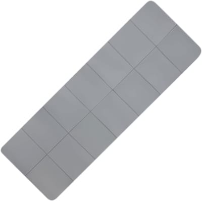 Yogamat - Trainingsmat Oefenmat - Fitness Buiten - Antislip Grip - 183x61 cm - Grijs