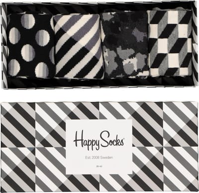 Happy Socks Seasonal Black & White Giftbox - Maat 36-40