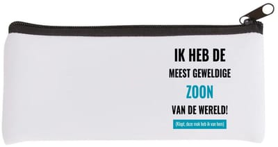 Akyol - ik heb de meest geweldige zoon van wereld (klopt, deze mok heb ik van hem) Etui - Zoon - de meest geweldigste zoon - verjaardagscadeau - verjaardag - cadeau - cadeautje voor zoon - zoon artikelen - kado - geschenk - gift - 20 bij 9 cm