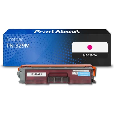 PrintAbout huismerk Toner TN-329M Magenta Extra hoge capaciteit Geschikt voor Brother