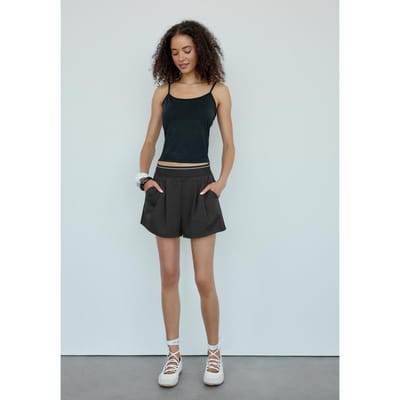 Stradivarius Smart short met elastische tailleband  Zwart XS