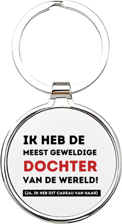 Akyol - ik ben de meest geweldige dochter van de wereld Sleutelhanger - Dochter - de leukste dochter - dochter sleutelhanger - kind sleutelhanger - sleutelhanger dochter - familie sleutelhanger - cadeautje - dochter cadeau - girl - 4 x 7,5 CM