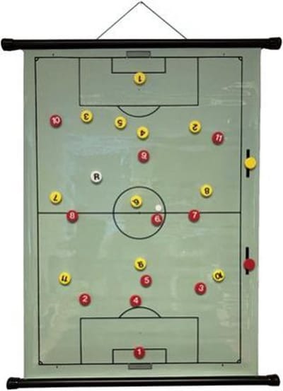 Sportec - Oprolbaar schrijfbaar coachbord - Voetbal - 50x70 centimeter