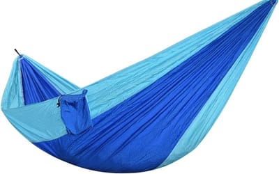 Reishangmat Camping - Outdoor Hangmat - Ontspannen Buiten - Lichtgewicht Compact - 220x90 cm - Blauw