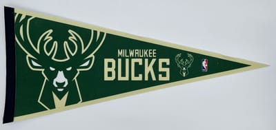 USArticlesEU - Milwaukee Bucks - NBA - Vaantje - Basketball - Sportvaantje - Pennant - Wimpel - Vlag - 31 x 72 cm