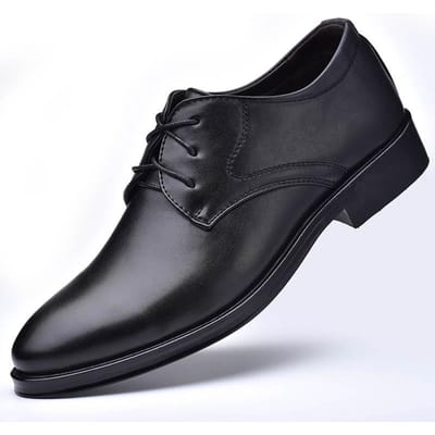 Heren Kleding Schoenen Formeel voor Heren Casual Schoen Leer Sociaal Bruiloft Designer Puntige Neus Zwart Kantoor Winterschoenen Merk 39 zwart