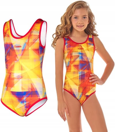 ZAGANO - Badpak meisjes - Maat 122 - Sneldrogende - Sport zwempak - Strandpak damen