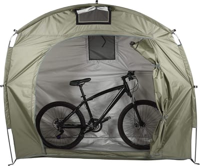 Fietstent - Schuurtent - Opbergtent – Bijzettent Waterdicht en met Opbergtas – Schuurtent Camping – Fiets Garage – Donker Groen