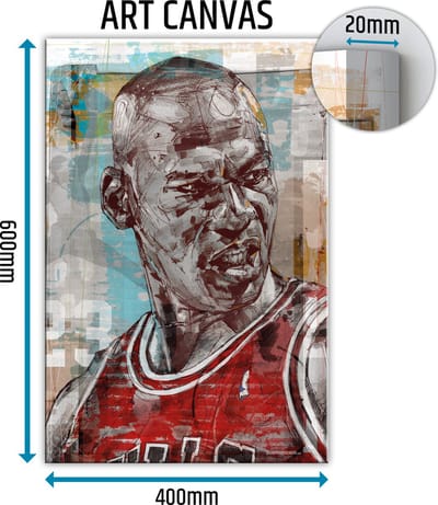 Michael Jordan 01 canvas schilderij 40x60 cm