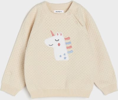 Starry Indigo - Meisjes Vest / Trui | Unicorn - Beige