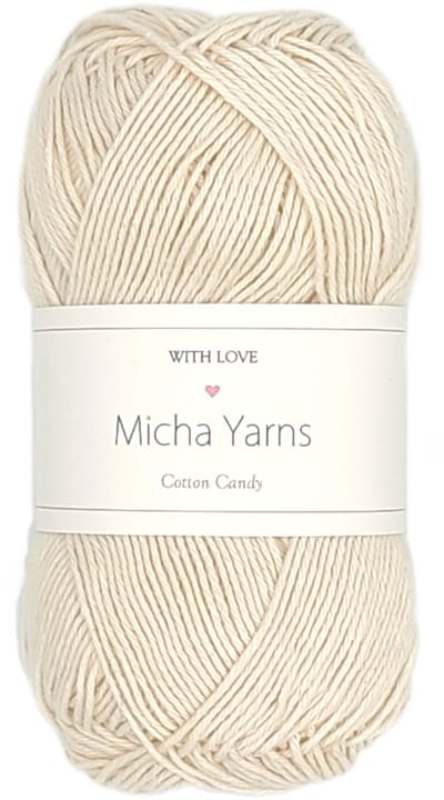 Micha Yarns - 100% katoen haakgaren - 5 bollen haakkatoen - 5 x 50gram - 170meter per bol - Creme (002)