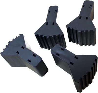 Antislip Pads - Ladder Voetjes - Trap Stabiliteit - Duurzaam Rubber - 4 Stuks - Zwart