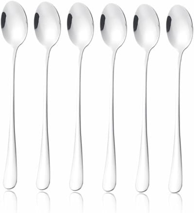 Set van 6 RVS Theelepels, Espresso- en Dessertlepels, Mini Lepels voor Feestjes, Vaatwasserbestendig, 14,5 cm, Ideaal voor Koffie en Thee