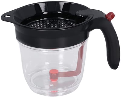 Dailygoods- Vetafscheider 1000 ml - Hittebestendig - Multifunctioneel - Saus/olieafscheider - Geïntegreerde zeef - Snelle scheiding