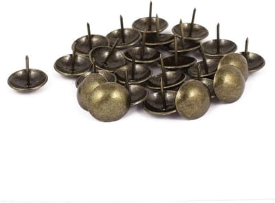 Decoratieve Spijkers - Duimspijkers - Vastzetten Notities - Met Ronde Kop - 25mm - Brons