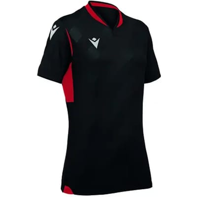 Macron Alya Shirt Korte Mouw Dames - Zwart / Rood | Maat: 3XL
