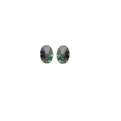 Behave - Oorclips - Ovale clip oorbellen - Natuursteen look - Retro stijl