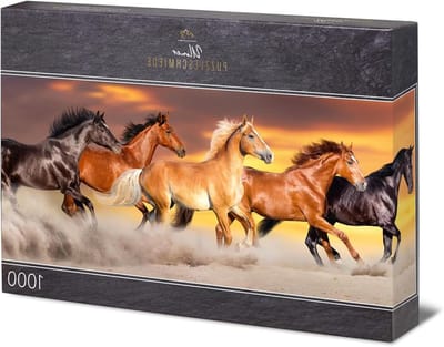 Paardenpuzzel Panorama - Legpuzzel 1000 - Ontspanning Thuis - Moderne Design Motieven - 97 x 34 cm - Niet gespecificeerd