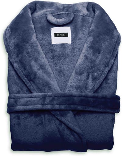 iSleep Cara Badjas Lang - Maat M - Donker blauw