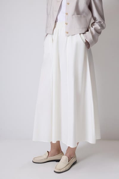 Touché Privé - Geweven rok met elastische taille - Ecru - Dames