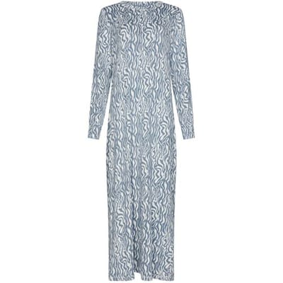 Pastunette - Blue Mirage - Lang Nachthemd - Blauw - Fleece - Maat 50