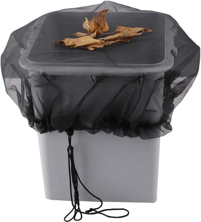 Set van 2 Regenpijp Hoezen - Gaas Beschermhoes, Diameter 32,67 inch, voor Regenton, Zwart