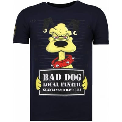 Local Fanatic Bad dog rhinestone t-shirt