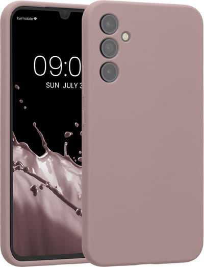 kwmobile telefoonhoesje geschikt voor Samsung Galaxy A34 5G - TPU backcover met siliconen coating - Smartphone case in licht oudroze