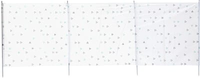Neka Strand/camping windscherm - wit met driehoeken print - 300 x 120 cm