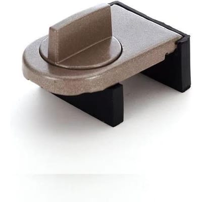 Boucle de verrouillage de fenêtre, Boucle de fixation de fenêtre moustiquaire, Verrou de sécurité pour porte coulissante de salon, Limiteur de porte coulissante pour protection enfant marron