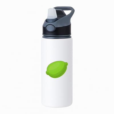 Hacebo® - Limoen waterfles met rietje zwart - Fruitschaal - Fruit liefhebbers - Vrucht - citrus - gezond eten - water fles - 650ML