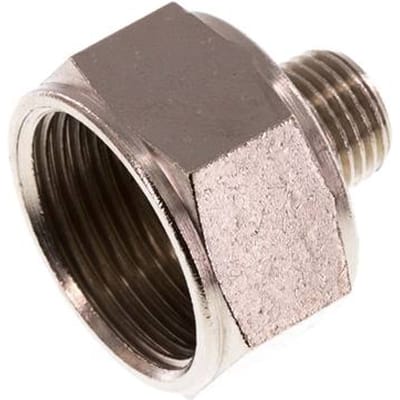 Verloopadapter R1/4'' Buitendraad X Rp3/4'' Binnendraad Messing Vernikkeld 16bar