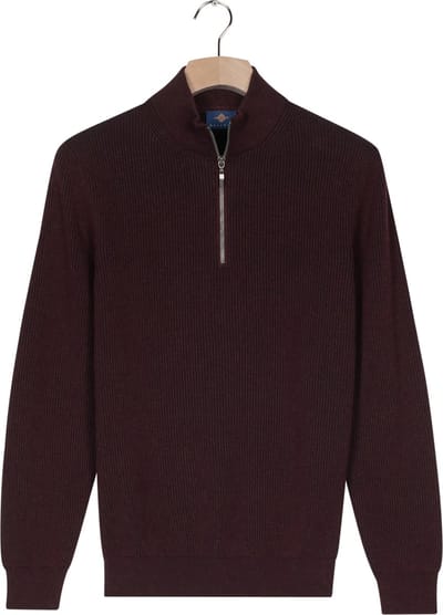 Baileys - Heren - Trui - Ribgebreid - Katoenen Pullover - Bordeaux - 528419-495