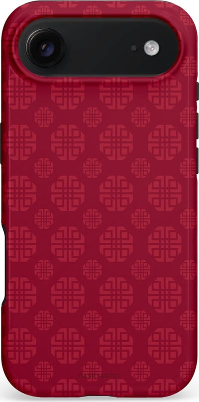 Casetastic hoesje geschikt voor Apple iPhone Air - MagSafe - Dubbellaagse bescherming - Oosters Rood - Fashion Case - Bordeaux