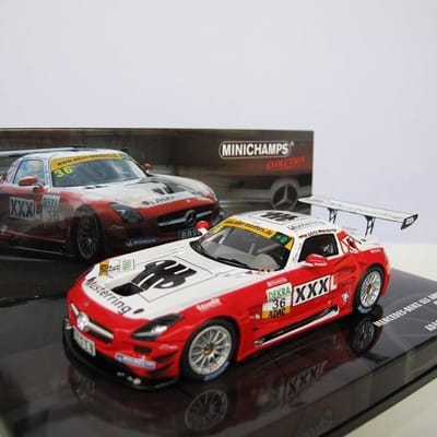 Minichamps 1:43 Mercedes-Benz SLS AMG GT3 MS Racing n°36, ADAC GT Masters 2011 - Götz / Mayer, Limited Edition 1/511