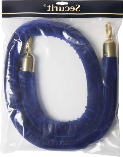 Afsluit Touw - Leid Touw - Mensen Leiden - Velours Design - 150 cm - Blauw