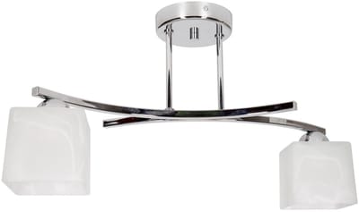 Chromen Hanglamp met Glazen Kappen - Stijlvol voor Woonkamer & Slaapkamer