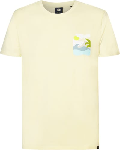 Petrol Industries - Heren Backprint T-shirt Tropicale - Geel - Maat L