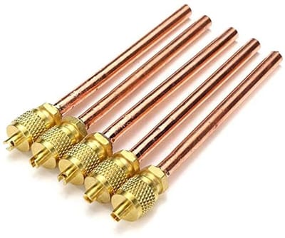 Allecto - Service Access Valve Core - 5 Stuks - Ideaal Voor Airco - 6mm - Handig Voor Onderhoud - Inclusief Verwijderaar - Geschikt Voor Koelappara...