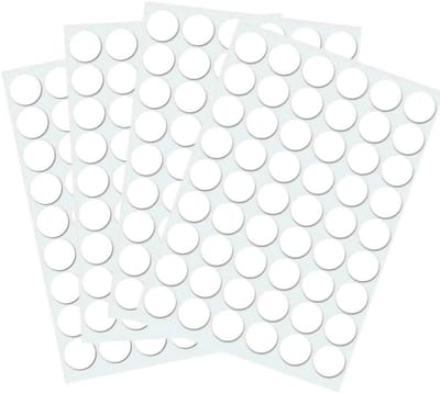 504x Zelfklevende Schroefgatstickers Wit 13mm - Stofdichte Afdekdoppen voor Schroeven in Hout