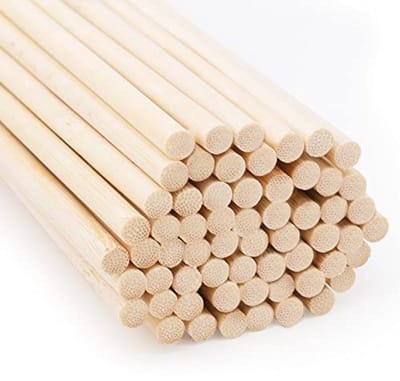 Houten Stokken voor Ambacht - Ongeschuurd Bamboe 6 mm x 30 cm
