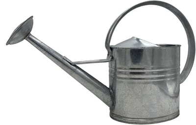 Gieter van verzinkt staal - 10 liter - Galvaniseerde gieter voor tuin en balkon - Zilverkleurig